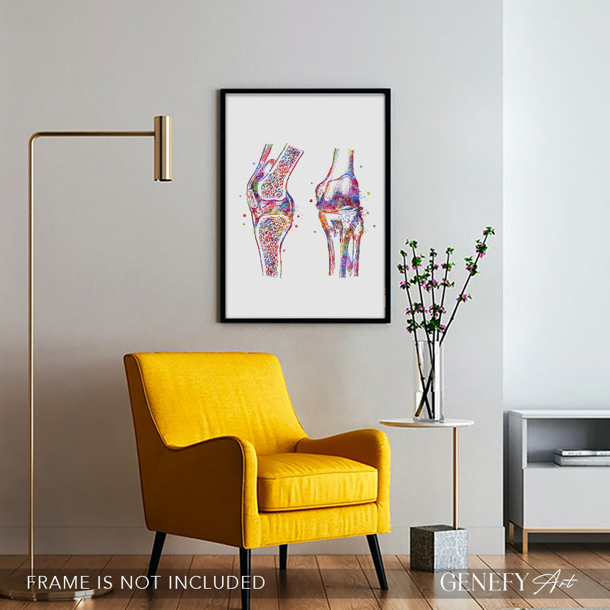 Knee Joint Watercolour Art Print