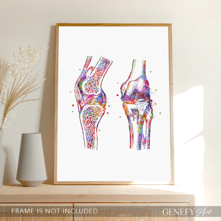 Knee Joint Watercolour Art Print