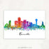 Knoxville Skyline Watercolour Print - Genefy Art
