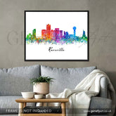 Knoxville Skyline Watercolour Print - Genefy Art