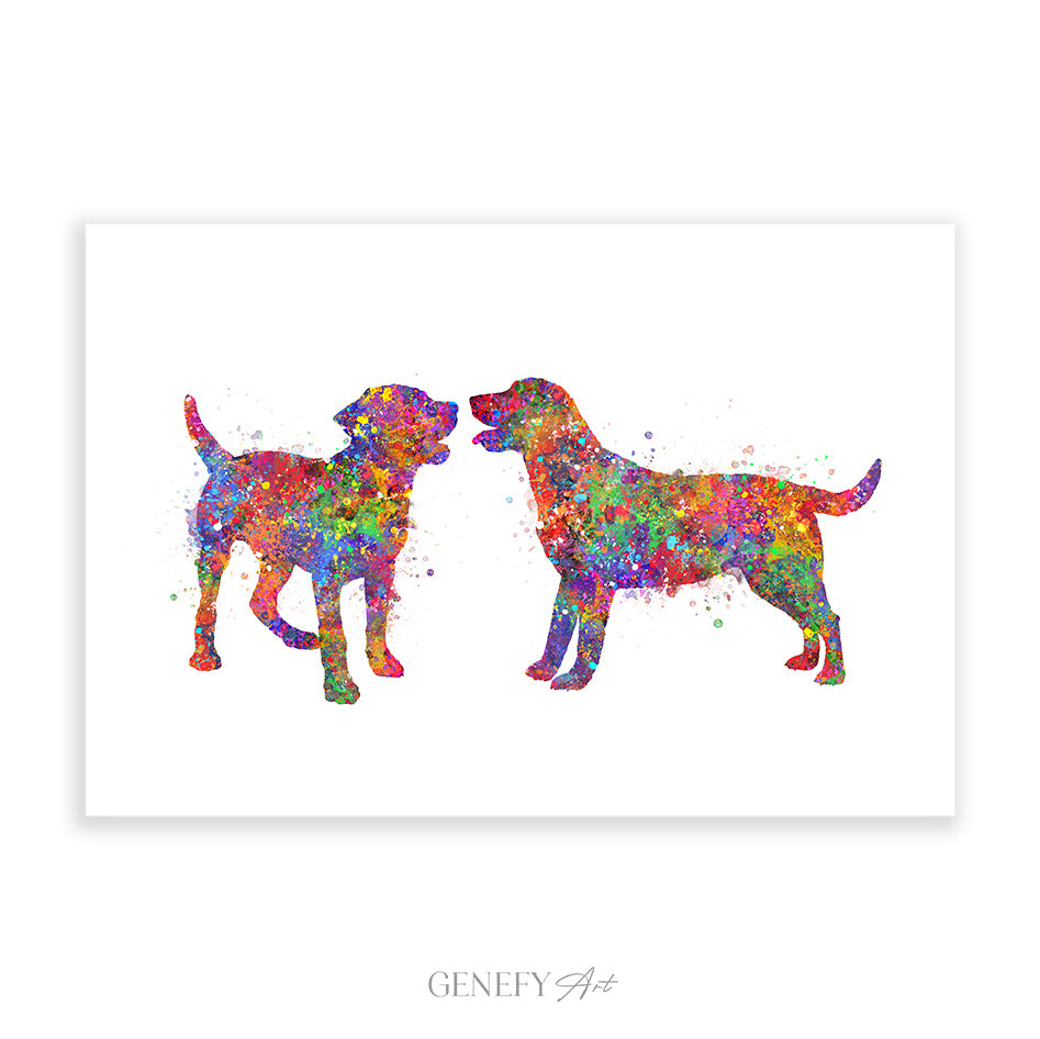 Labrador Couple Watercolour Print