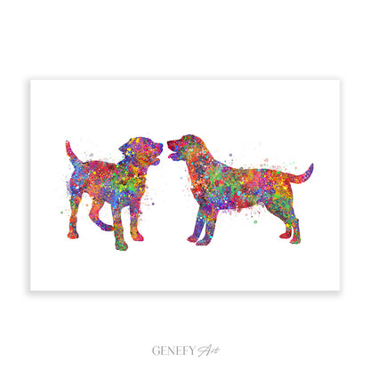 Labrador Couple Watercolour Print