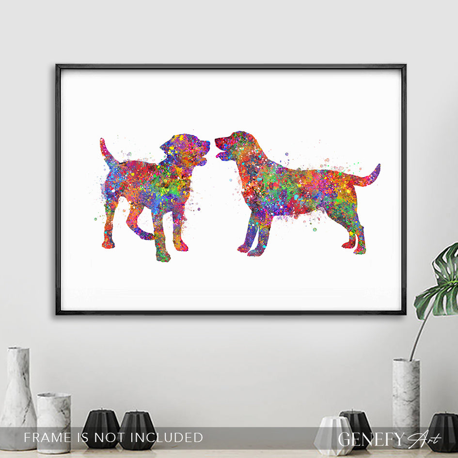 Labrador Couple Watercolour Print