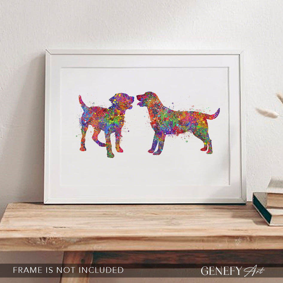 Labrador Couple Watercolour Print