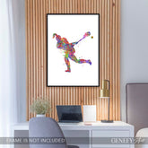 Lacrosse Female Player Watercolour Print Genefy Art