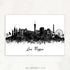 Las Vegas Skyline Black and White Watercolour Print - Genefy Art