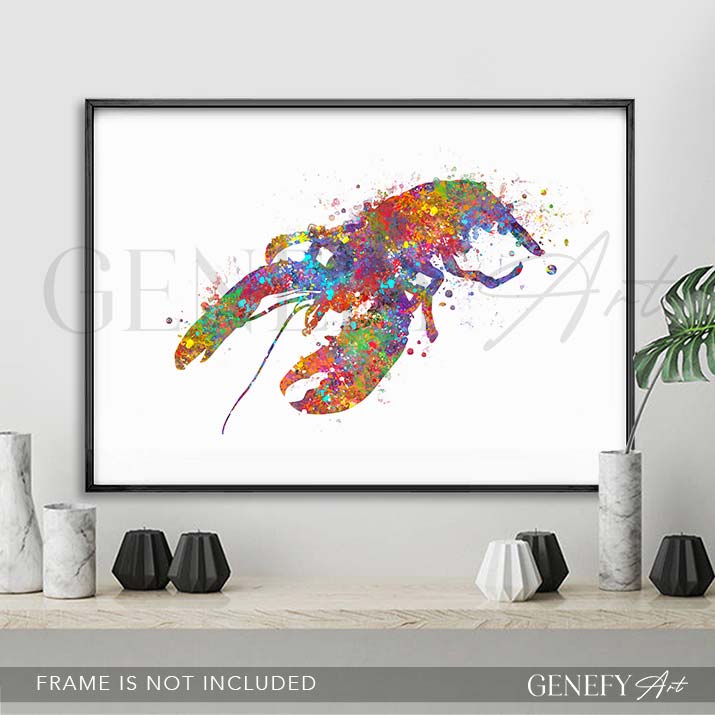 Lobster Watercolour Print - Genefy Art