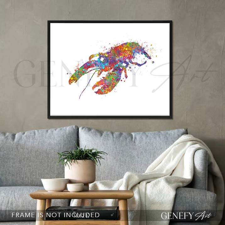 Lobster Watercolour Print - Genefy Art