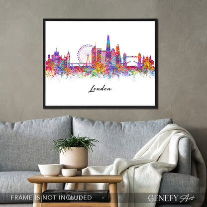London Skyline Watercolour Art Print