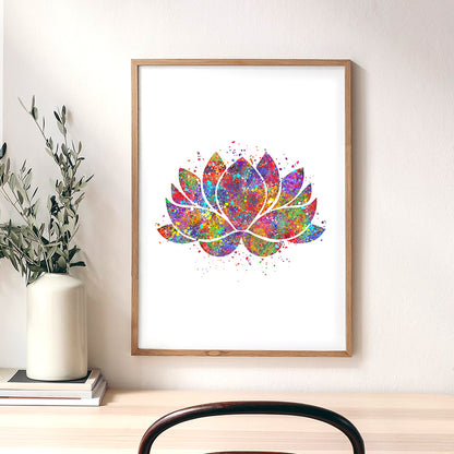 Lotus Flower Watercolour Art Print