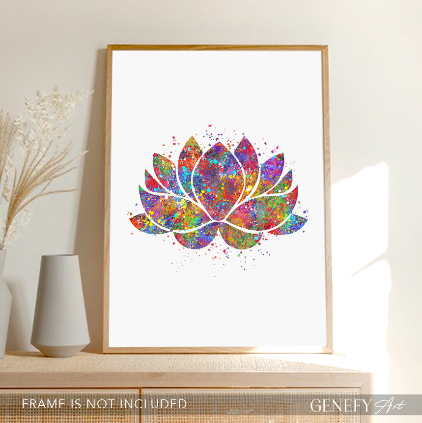 Lotus Flower Watercolour Art Print