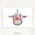 Lumbar Spine Cross Section Anatomy Watercolour Print - Genefy Art
