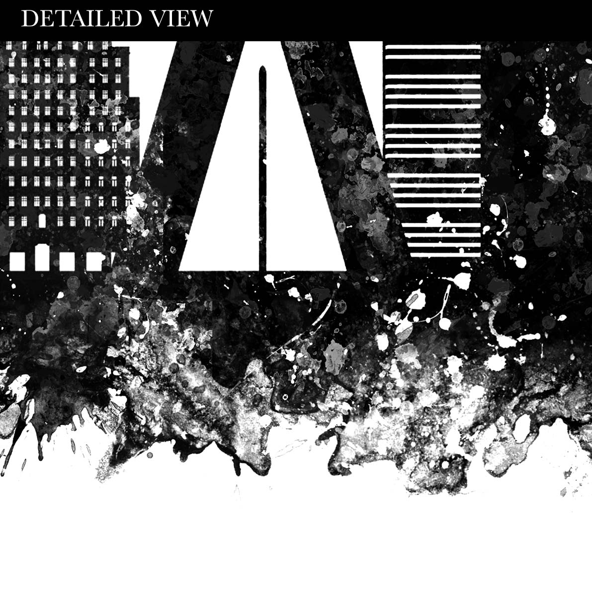 Madrid Skyline Black and White Watercolour Print - Genefy Art