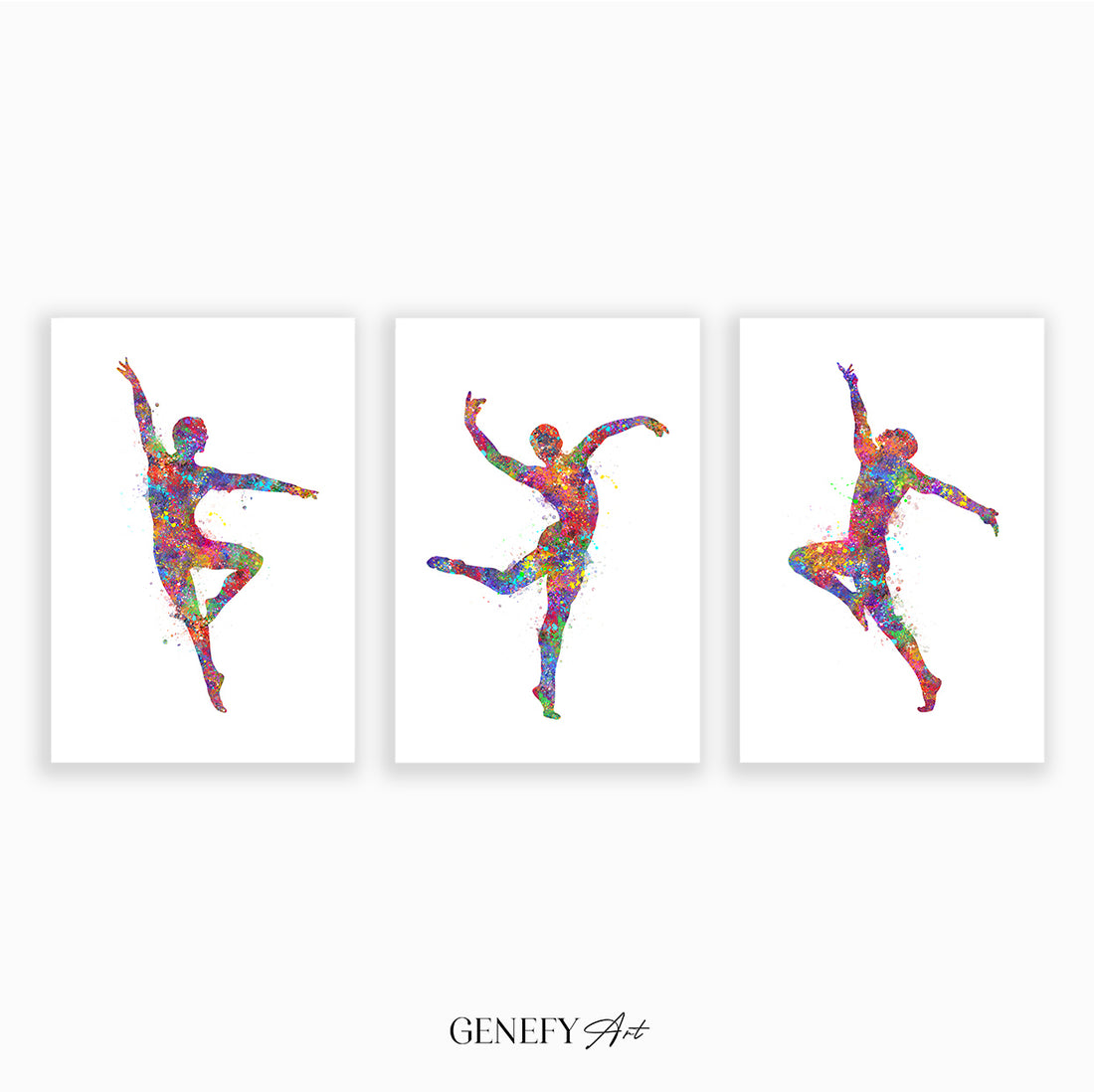 Male Dancer Art Print Set of 3
