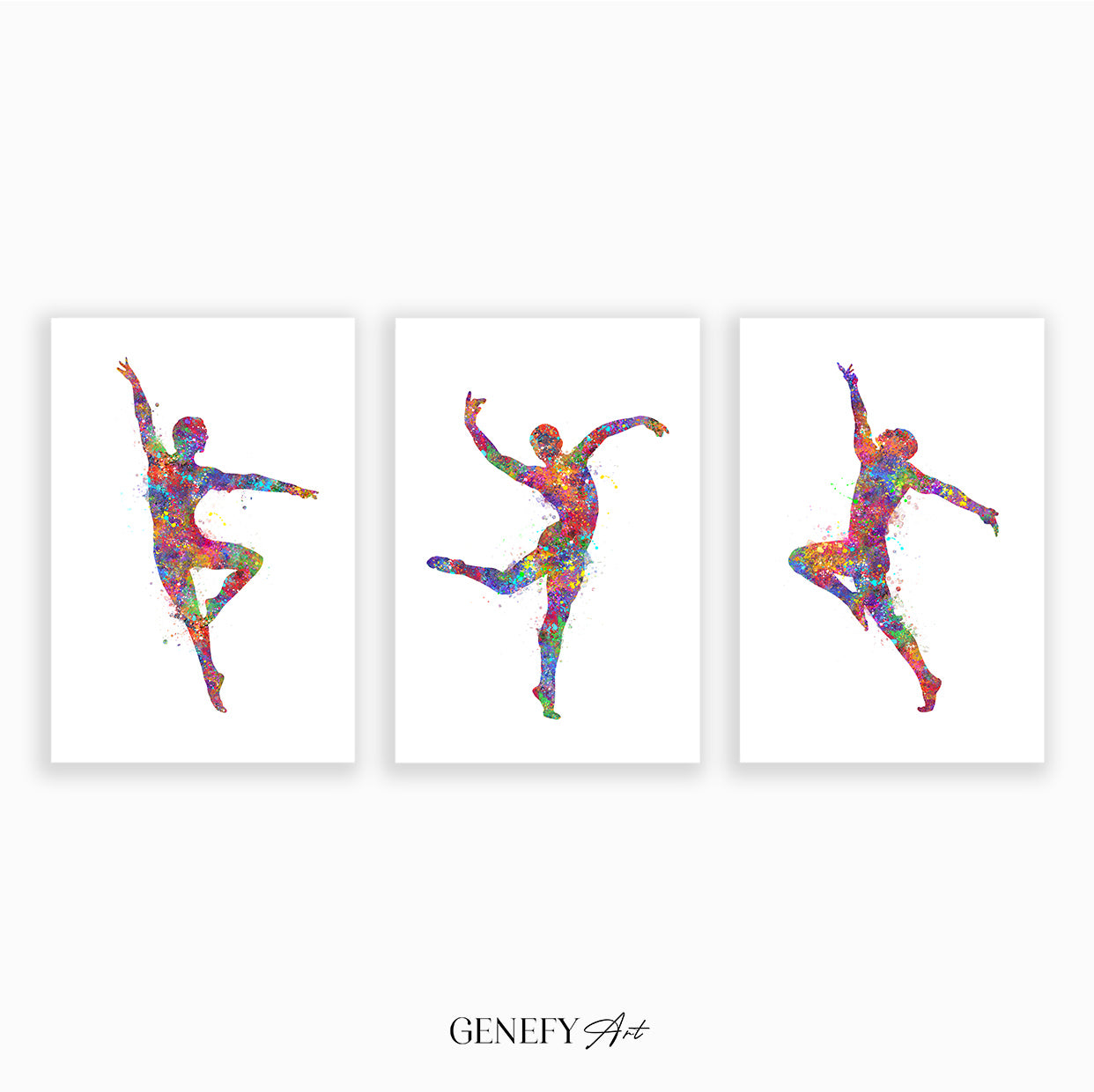 Male Dancer Art Print Set of 3
