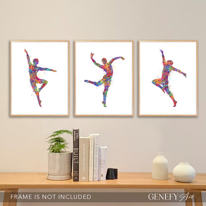 Male Dancer Art Print Set of 3