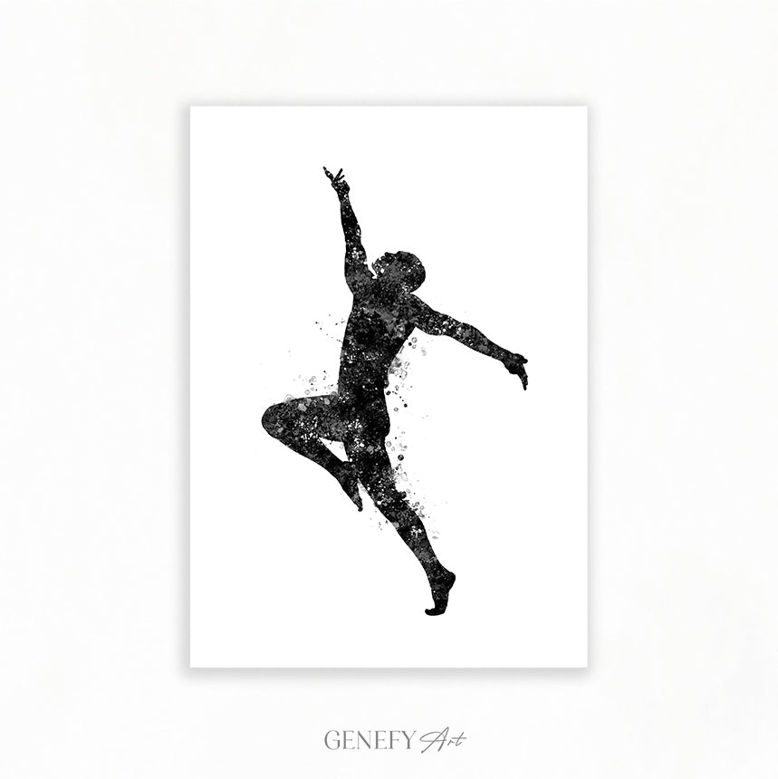 Male Dancer Black and White Art