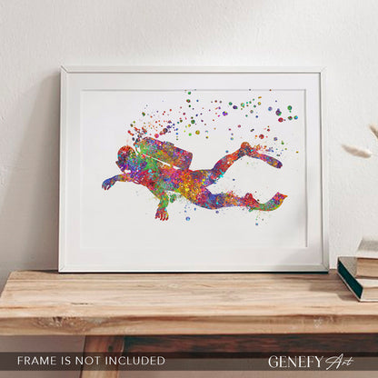Scuba Diver Art Print