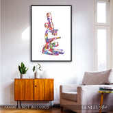 Microscope Watercolour Art Print