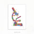 Microscope Watercolour Art Print - Genefy Art
