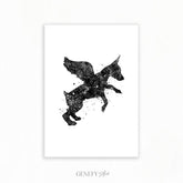 Black and White Miniature Pinscher with Angel Wings Art - Genefy Art