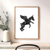 Black and White Miniature Pinscher with Angel Wings Art - Genefy Art