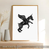 Black and White Miniature Pinscher with Angel Wings Art - Genefy Art