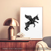 Black and White Miniature Pinscher with Angel Wings Art - Genefy Art