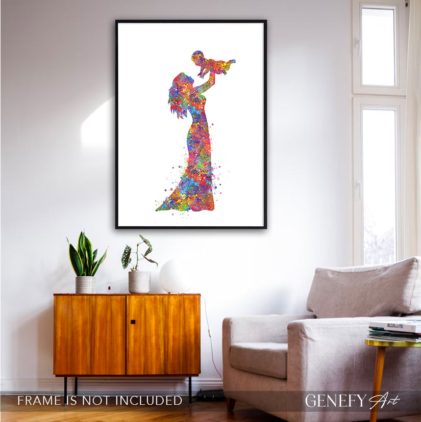 Mother Holding Baby Art Print