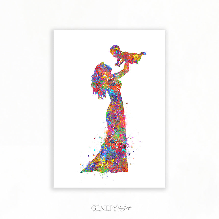 Mother Holding Baby Art Print