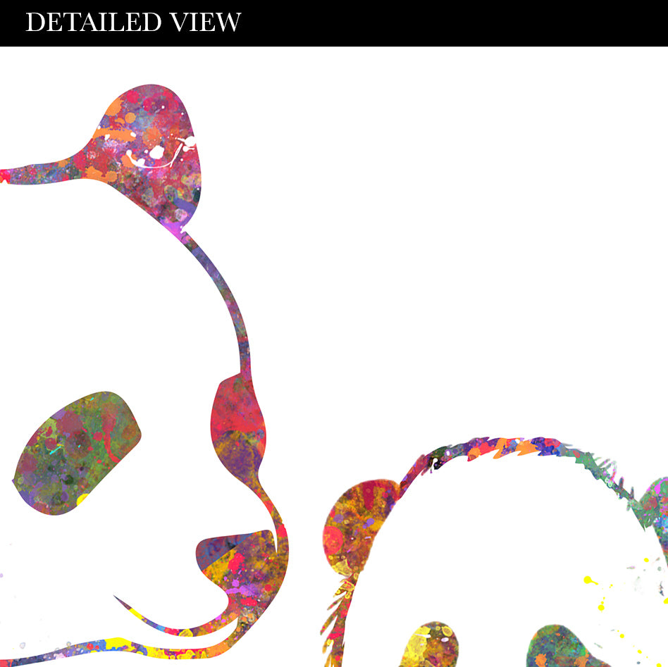 Mother and Baby Panda Watercolour Print