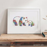 Mother and Baby Panda Watercolour Print