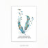Birds Feather Quote Teal Watercolour Print - Genefy Art