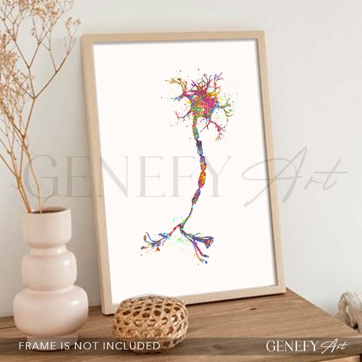 Motor Neuron Watercolour Print