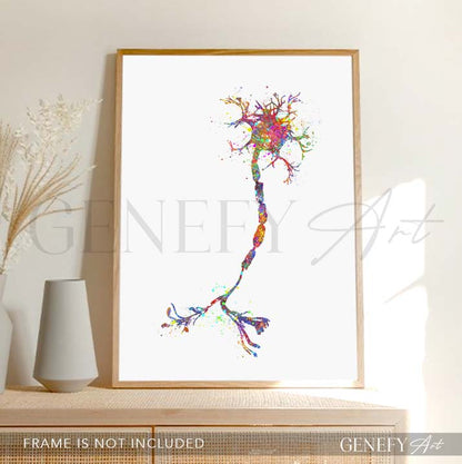 Motor Neuron Watercolour Print