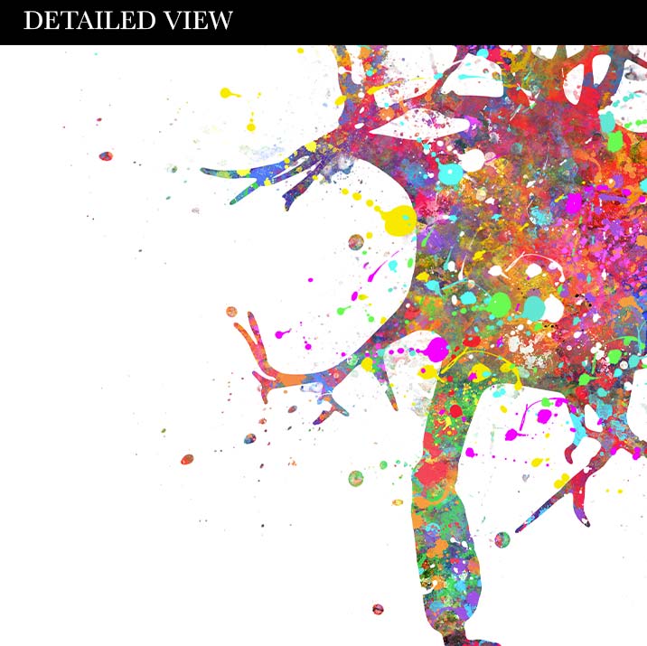 Motor Neuron Watercolour Print