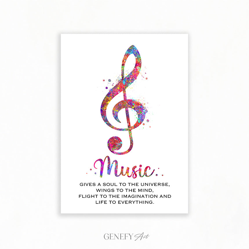 Inspirational Music Quote Art Print