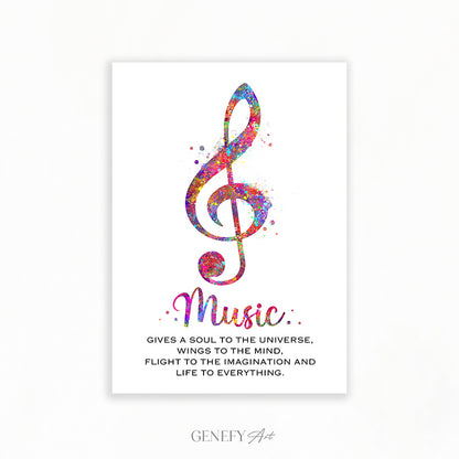 Inspirational Music Quote Art Print