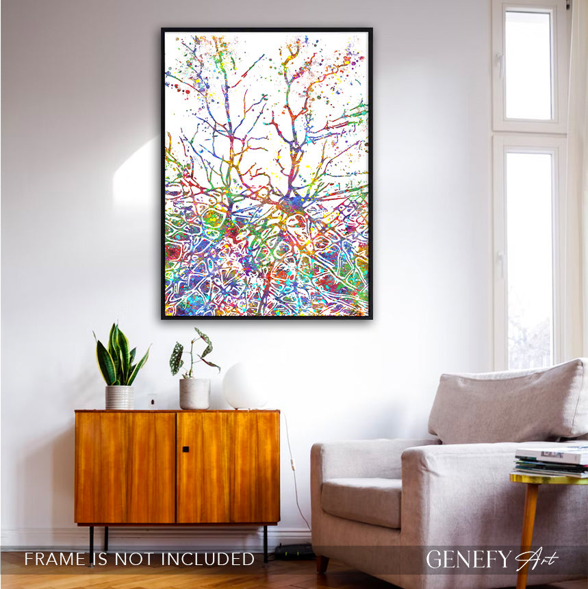 Neural Network Watercolour Print