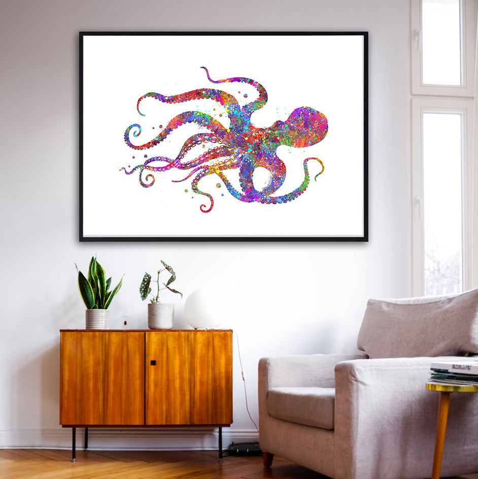 Octopus Watercolour Art Print