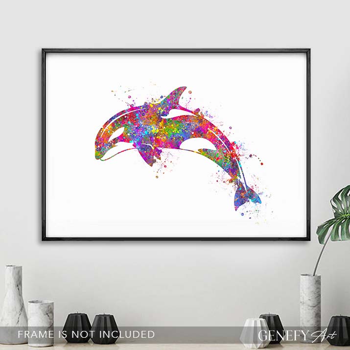 Orca Killer Whale Watercolour Print