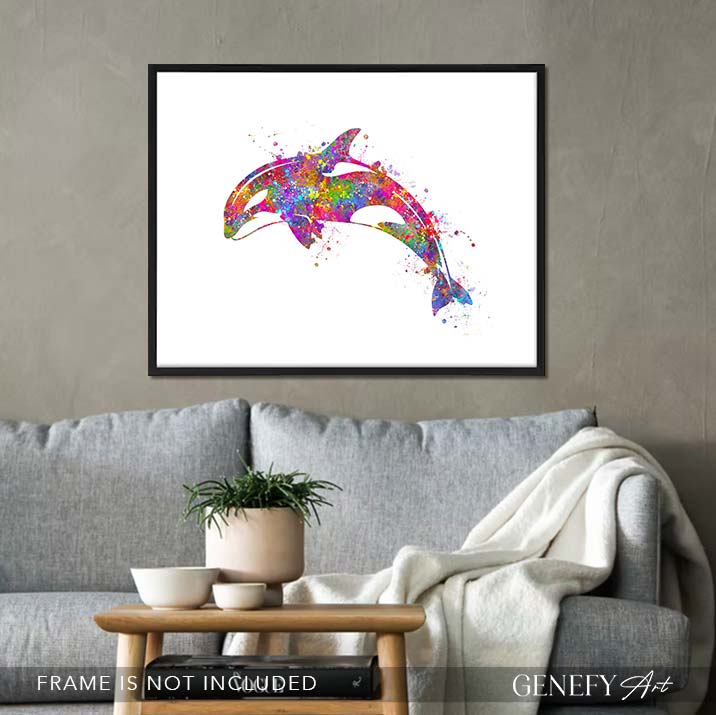 Orca Killer Whale Watercolour Print