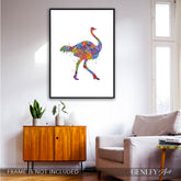 Ostrich Watercolour Art Print