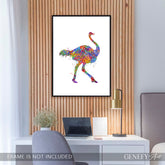 Ostrich Watercolour Art Print