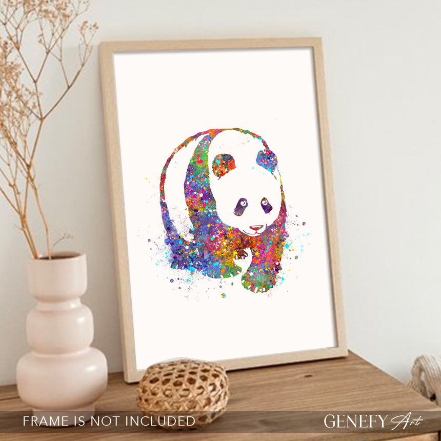 Panda Watercolour Print - Genefy Art