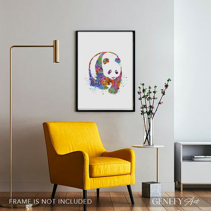 Panda Watercolour Print - Genefy Art