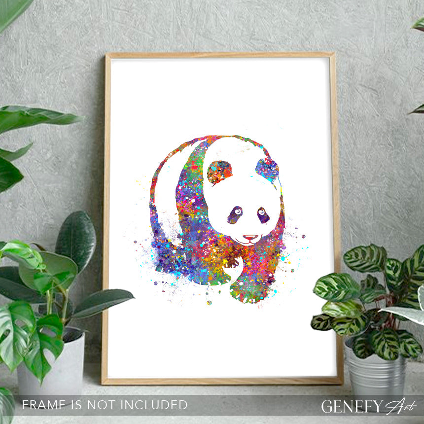 Panda Watercolour Print - Genefy Art