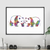 Panda Couple Watercolour Print