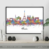 Paris Skyline Watercolour Art Print - Genefy Art