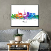 Paris Skyline Watercolour Print - Genefy Art
